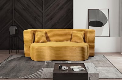 Hoekbank 255 x 130 x 116 cm L-vormig met Opbergruimte en Hocker – Modulaire 4-Zits Bank met Slaapfunctie, Microvezel Wit – Modern Design – Aurora Living – Pauwhome