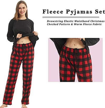 Ultrazachte damespyjama's van fleece met lange mouwen en broek - Ideaal voor loungewear en ontspannen nachten