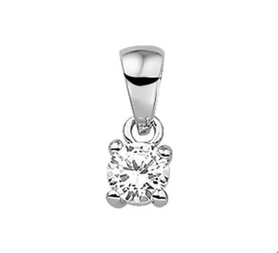 Zilver Gerhodineerde Hanger zirkonia 1313259