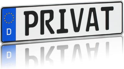 Aluminium privébord 420x110mm - Parkeerplaats en trailerbord