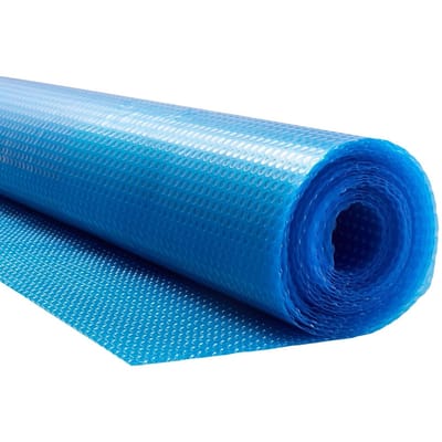 Couverture Solaire pour Piscine, 10,97 x 4,88m Couverture à Bulles Rectangulaire pour Piscine, Bâche Solaire pour Piscine 12 mils avec Bulles et Matériau PE, Absorption de Chaleur le Jour, la Nuit