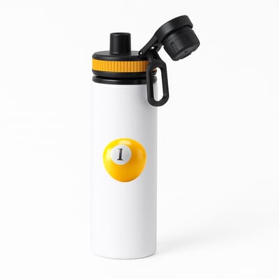 Hacebo® - Biljartbal waterfles met draaidop oranje - Biljart - biljarters - Snooker - poolen - nummer 1 - water fles - 850ML