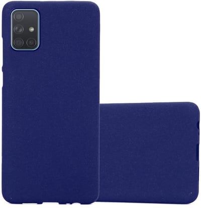Cadorabo Hoesje geschikt voor Samsung Galaxy A71 4G in FROST DONKER BLAUW - Beschermhoes gemaakt van flexibel TPU silicone Case Cover