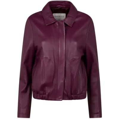 Dames leren bomberjack met rits Oakwood Odessa
