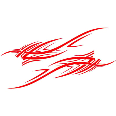 2 stuks Auto Carrosserie Sticker Vlam Grafisch Universeel Waterdicht Zelfklevend Verwijderbaar Automotive Deur rood