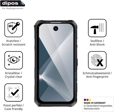 dipos – 2x Pantserfolie geschikt voor ZOKOE Max-O 3.88 Inch | 9H Screenprotector