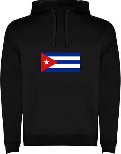 Zwarte Hoodie met Wereldse vlag land Centraal Afrikaanse Republiek Full Color Maat M