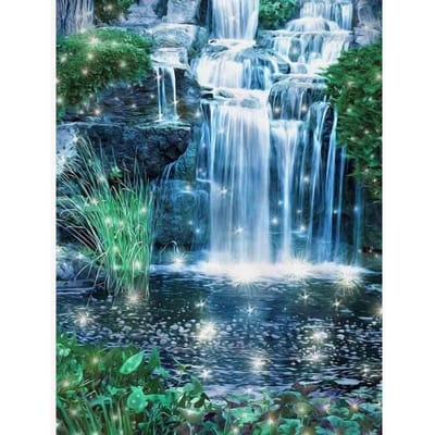 Diamant borduurwerk landschap diamant schilderij waterval kruissteek diamant foto van strass steentjes 40X50CM