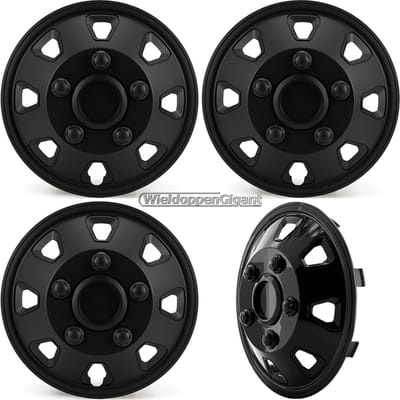 EXTRA BOLLE Wieldoppen ITAH 14-inch zwart. Set a 4 stuks