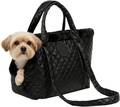 Kattendrager Reistas - Draagbare Tas - Veilig Vervoer - Waterafstotend Nylon - 30x32x5 cm - Zwart