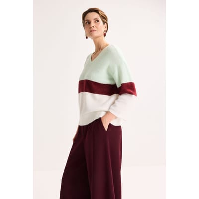 V-halstrui Met Mohair