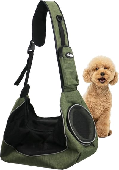 Draagdoek Huisdier - Schoudertas Hond Kat - Veilig Vervoer - Handsfree Ontwerp - 48 x 20 x 61 cm