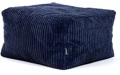 Comfortabele Zitzak Hocker - Navy Blauw - Fluwelen Voetsteun voor Woonkamer en Slaapkamer