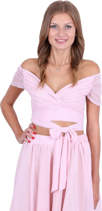 Roze geknoopte top van John Zack