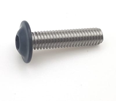 schroeven M8 x 40 mm RAL 7016 antracietgrijs lenskop binnenzeskant met sokkel roestvrij staal A2 x 50