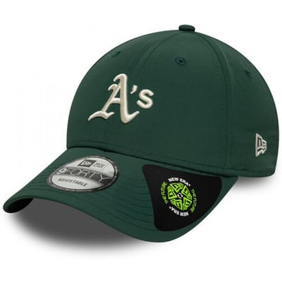 New era athletics mlb recycled midi 9forty pet in de kleur groen.