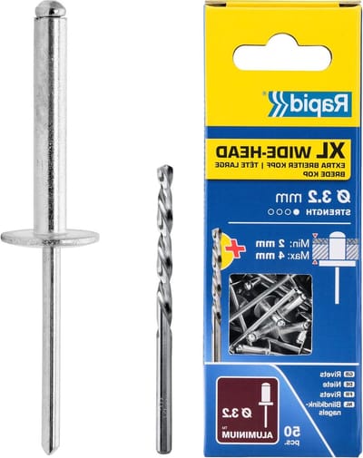 Blinde Klinknagels - ALU Klinknagels - Metaal Bevestigen - Brede Kop - 32mm 2-4mm - Aluminium