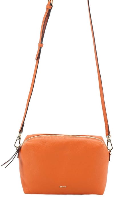 abro Leren schoudertas Leather Agave Crossbody Bag Kaia Orange oranje