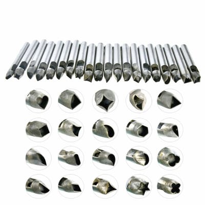 Set van 20 Leer Stanzen Handgereedschap voor Ambachten en Decoratie