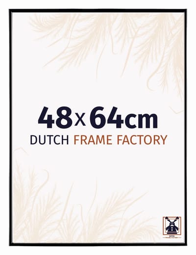 Fotolijst 48x64 cm - Kunststof - Zwart Hoogglans - Easy