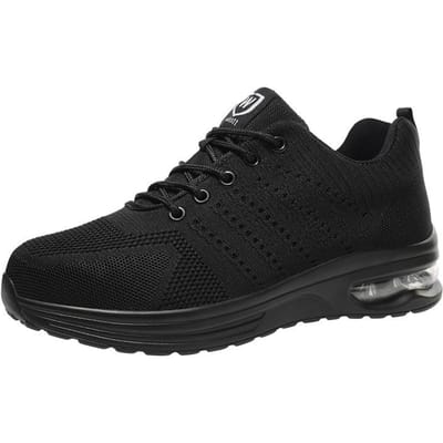 Heren Air Cushion Veiligheidsschoenen Onverwoestbare Werkschoenen Sneakers Stalen Neus Anti-smash Industriële Schoen Lekvrije Schoenen 40 zwart