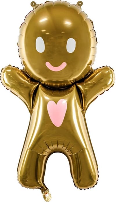 Partydeco - Folieballon Gingerbread Poppetje 58 x 86 cm
