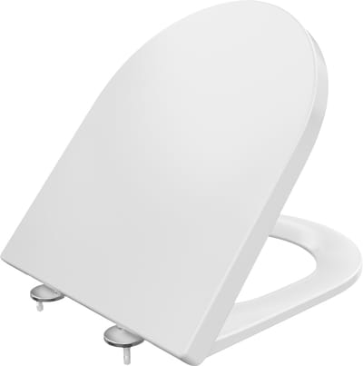 Anycee Max Toiletbril D-vorm - WC-brill Softclose met deksel - Belastbaar tot 150 kg - Duroplast - Easy Clean functie - Toiletzitting - Wit