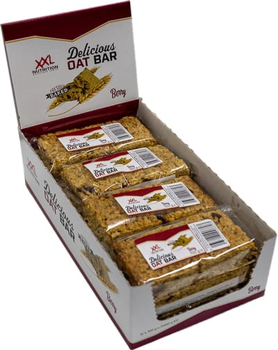 XXL Nutrition - Delicious Oat Bar - Bessen - Havermoutreep - 12 Pack