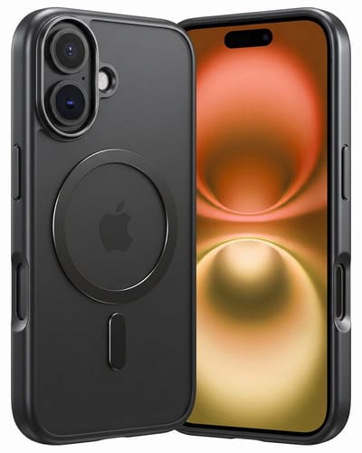 Hoes - Geschikt voor Apple iPhone 16 - Magsafe Compatible - Sterk & Shockproof - Back Cover - Shock Proof Case - Telefoon Hoesje Shockproof - Zwart