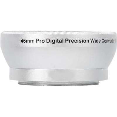 Zilver Optisch Glas 0.45X Camera Groothoek Vergroting Extra Lens voor 46mm Cameralenzen