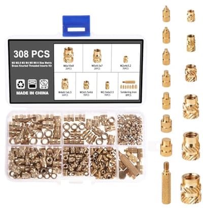 Schroefdraadinzet en soldeerbout set - 308 stuks voor 3D-printen en kunststof toepassingen