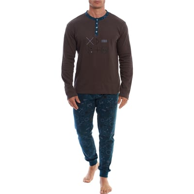 KLP4 Heren Lange Mouw Winterpyjama