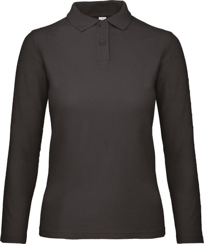 B&C ID.001 Ladies' long-sleeve polo shirt CGPWI13 - Black - L