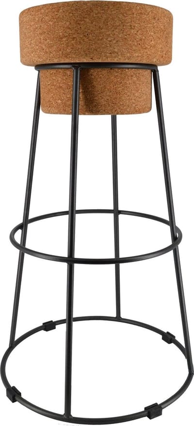 Kurk24 - Kurk tafel kruk - wijn kurk - metalen frame