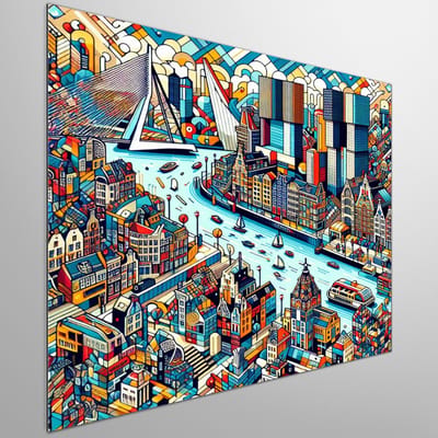 Kunstprint | Wanddecoratie | Dibond | 100 × 100 cm