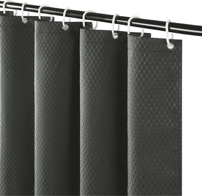 Extra lange waterdichte douchegordijnen voor badkamer - schimmelbestendig - wasbaar - donkergrijs - 180 x 240 cm