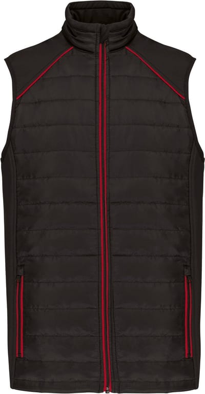 WK. Designed To Work Bodywarmer Day To Day in twee stoffen WK606 - BLACK / RED - S
