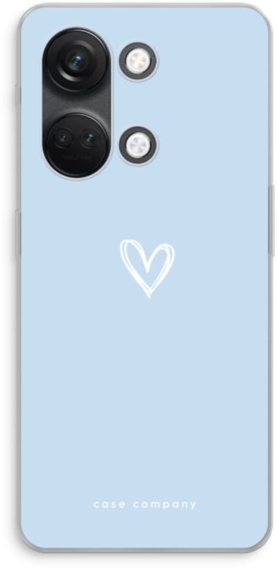 Case Company® - Hoesje geschikt voor OnePlus Nord 3 hoesje - Klein Hart Blauw - Soft Cover Telefoonhoesje - Bescherming aan alle Kanten en Schermrand