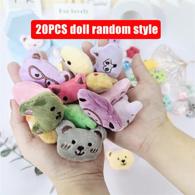 10-30 Pièces Haute Qualité Animal Haute Qualité Peluche Petites Figurines Lapin Haute Qualité Ours Haute Qualité Peluche Ensembles de Jeu Taille Compacte