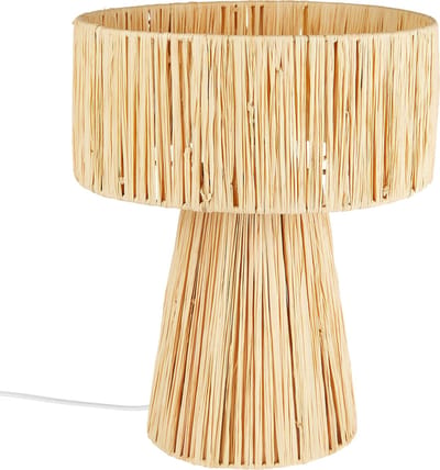 ORANE tafellamp van gevlochten raffia