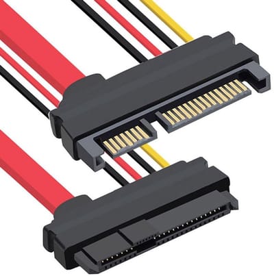 Allecto - SAS naar SATA Kabel - 10cm RAID Extensie - SFF-8482 29Pin - SATA 22 Pin - Gegevensoverdracht - Geschikt voor Opslag - Zwart