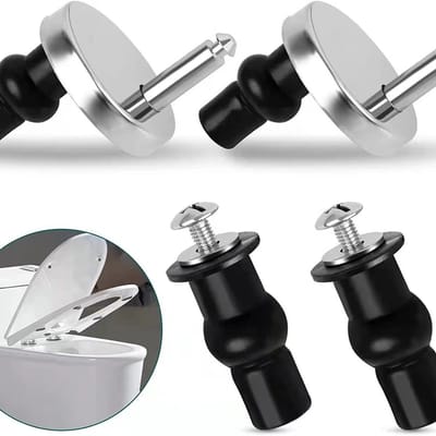 Wc Bril Scharnieren - 2 Stuks - Toiletbril Scharnier Set - Universele Scharnieren Voor Toiletbril - Bevestigingsset Toiletbrilinstallatie - RVS - Verstelbare - Eenvoudig Te Installeren - Vervangende Scharnieren Voor Wc-Bril - Scharnier Vervangset