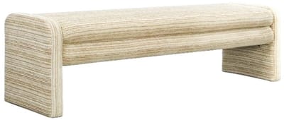 Bronx71® Eetkamerbank Ravi chenille beige/taupe 160 cm - eettafelbank - eetbank