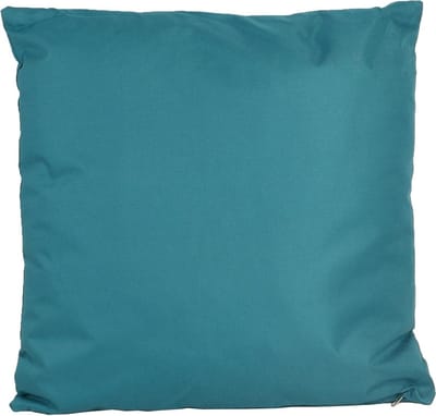 Anna's collection Buiten of tuin sier kussens - petrol blauw - 45 x 45 cm - binnen/buiten - zitkussens tuinbank