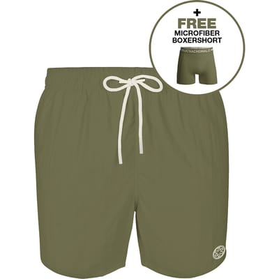 Muchachomalo Jongens Zwembroek + Boxershort - Maat 104 - Groen - Boys Swimshort