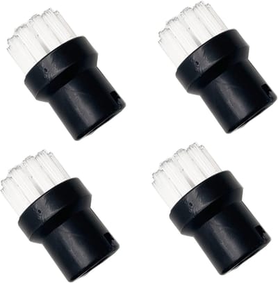 Stoomreiniger Borstels - Nozzle Vervanging - Diepe Reiniging - Hittebestendig Materiaal - 4 Stuks - Wit