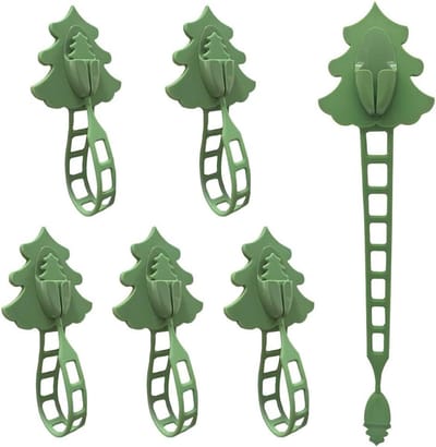 Kerstkranshanger - Kerstdecoratie Hanger - Vakantie Decoratie Ophangen - Zelfklevende Achterkant - 6 stuks - Groen