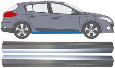 Reparatie dorpel voor Renault Megane III 2008-2016 / Links + Rechts / Set
