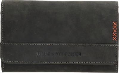 Hide & Stitches Idaho Portemonnee - 100% Leer - Zwart