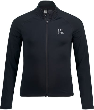 JAY-PI - Heren - Fiets-tricotjack bikewear opstaande kraag lange mouwen - Zwart - Maat 3XL